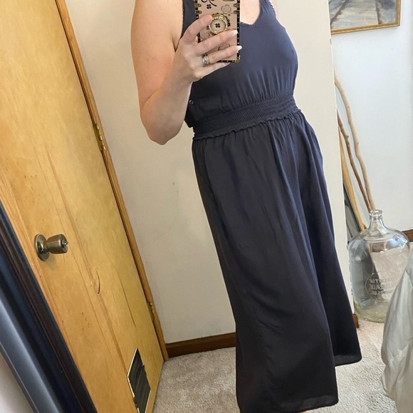 Aritzia Wilfred Dark Gray Side Button Summer Pantsuit - Picture 8 of 15